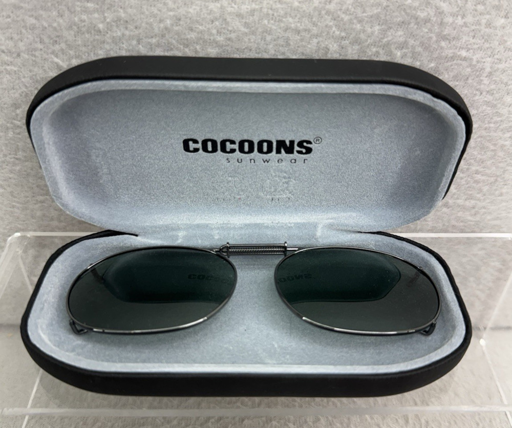 COCOONS Polarized Fit Over Sunglasses Gunmetal Gray Green Lens w/ Case